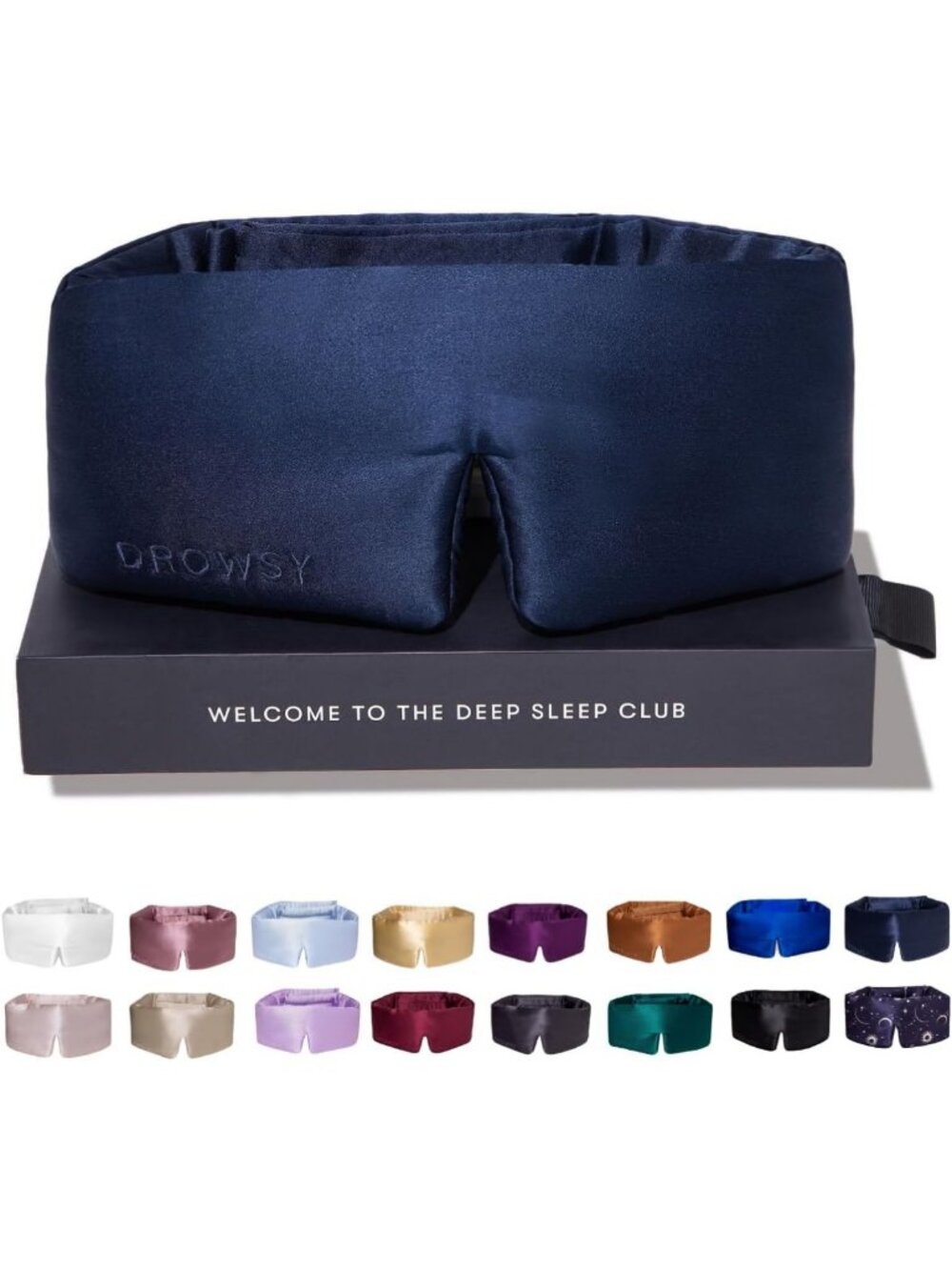 Luxury Silk Sleep Mask - Face-Hugging, Padded for Total Darkness & Comfort